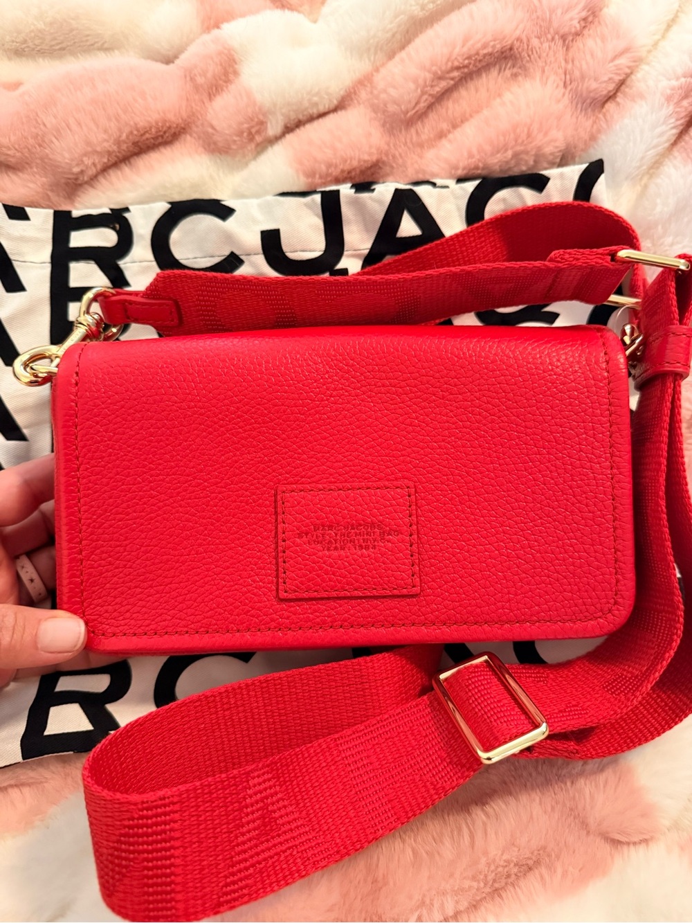 Marc Jacobs Mini Bag in bright red with adjustable strap - Picture 4 of 8
